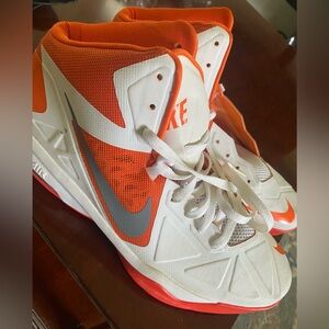 Nike orange and white sneakers shoes